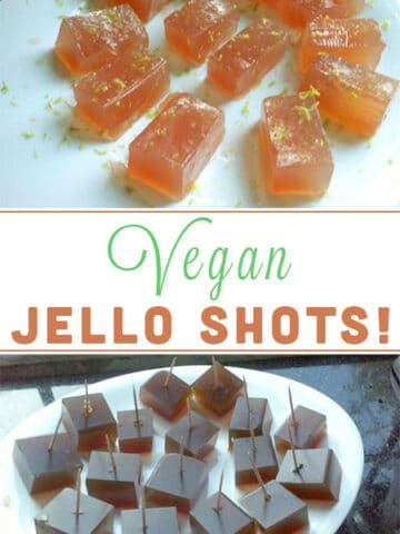 vegan jello shots with text overlay