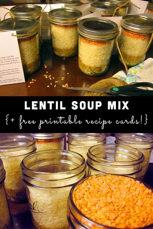 You can fill up a set of jars with this lentil soup mix for pretty much anyone on your gift list.