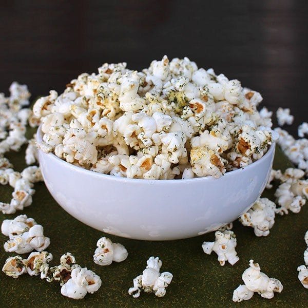 ranch popcorn in a bowl