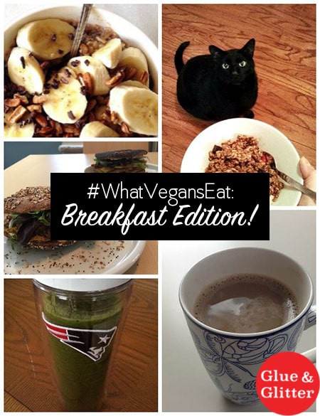 image collage of vegan breakfasts with a text overlay