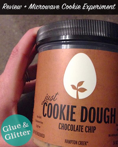 close-up of a jar of Just Cookie Dough