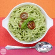 Avocado pesto makes a great sauce for hot or cold pasta. It's also a lovely dip or sandwich spread.