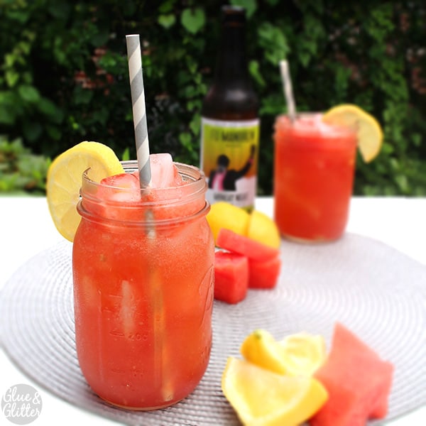 3-ingredient sour watermelon shandy combines fresh fruit with vegan sour beer. It's a real summertime treat!