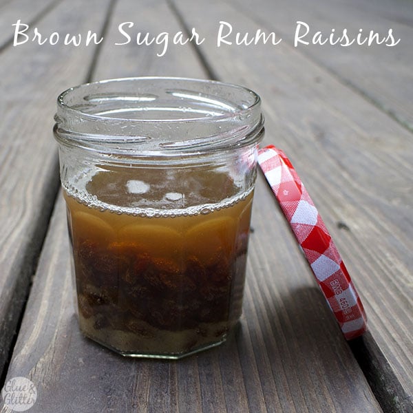 Homemade brown sugar rum raisins for ice cream, cocktails, or topping your favorite dessert!