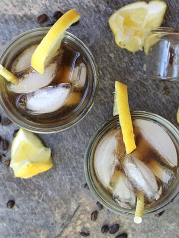 Iced coffee lemonade might sound weird, but it's actually super refreshing! This decadent cocktail is a boozy spin on that idea.