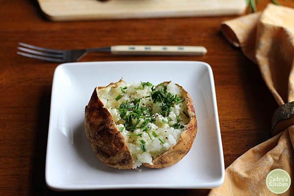 Air Fryer Whole Baked Potato, Cadry's Kitchen
