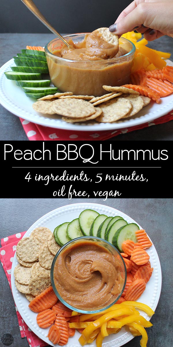 image collage of BBQ hummus from different angles