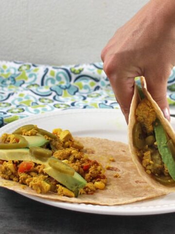 Take your next scrambie to the next level with Tofu Scramble Breakfast Tacos!