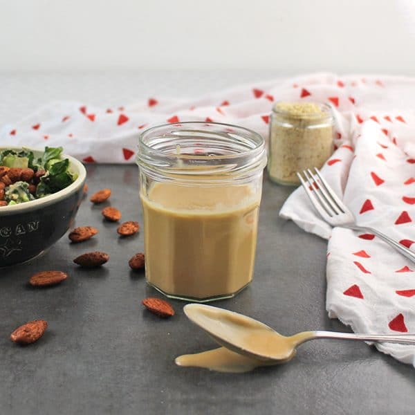 Quick & Easy Vegan Caesar Salad Dressing comes together quickly with the help of your immersion blender. No dairy needed!