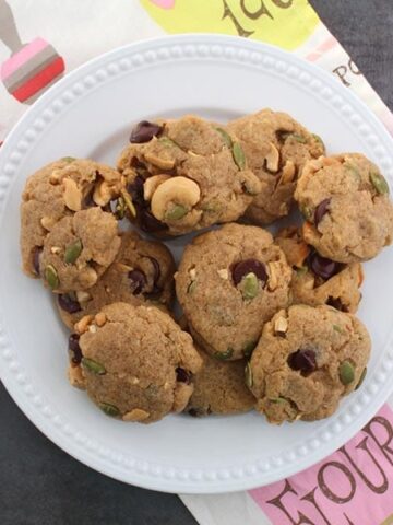 Make your sweet and easy Vegan Maple Cookies with whatever nuts or seeds you like. You can add chocolate chips, too, if that's your thing!