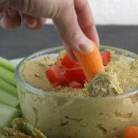 Dilly Sunflower Seed Dip is perfect for crackers and veggies at your next party. Soaked, raw sunflower seeds are the star of this hearty nut-free vegan dip.