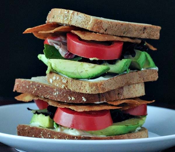 Vegan BLTS made with Rice Paper Vegan Bacon from Spabettie