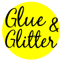 Glue & Glitter yellow logo
