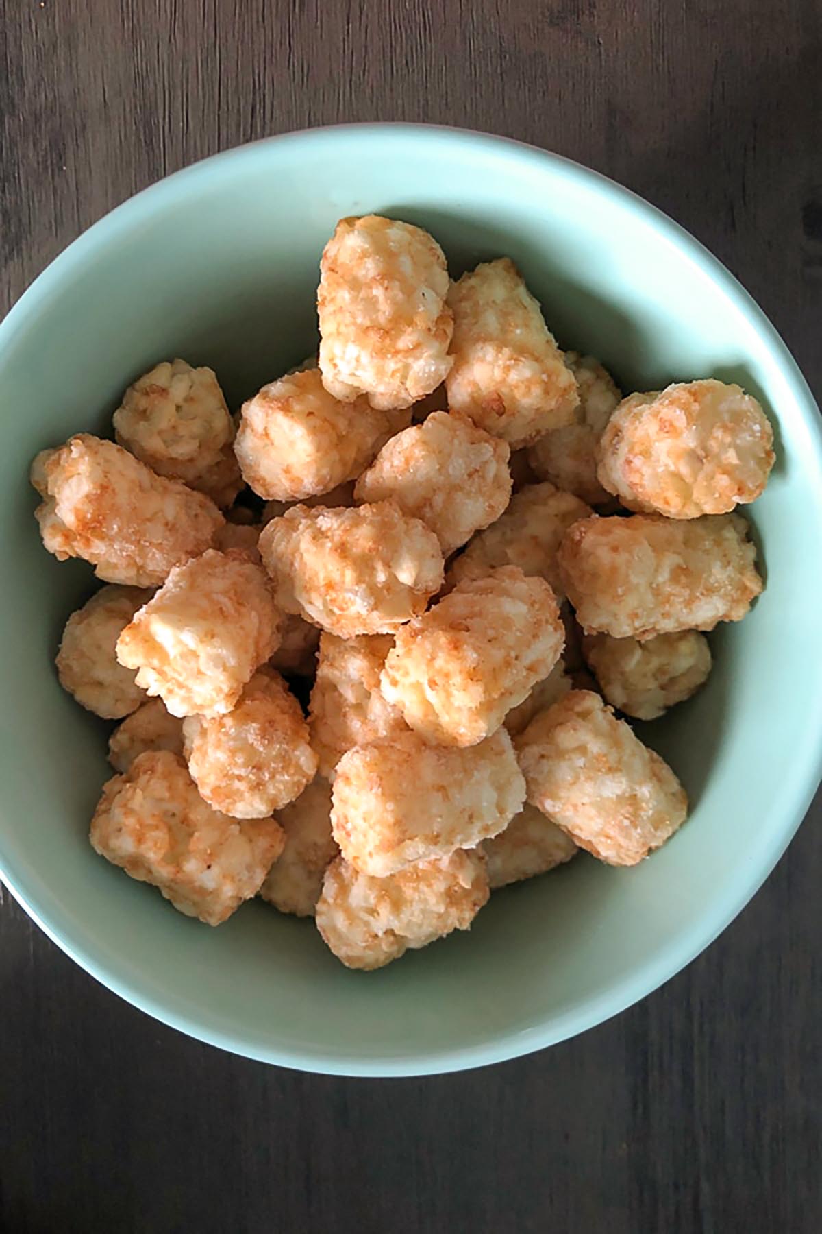 bowl of frozen tater tots