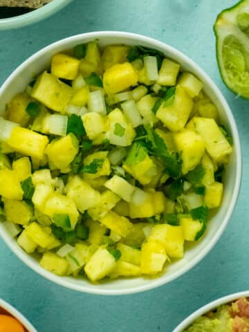 A bowl Pineapple Salsa