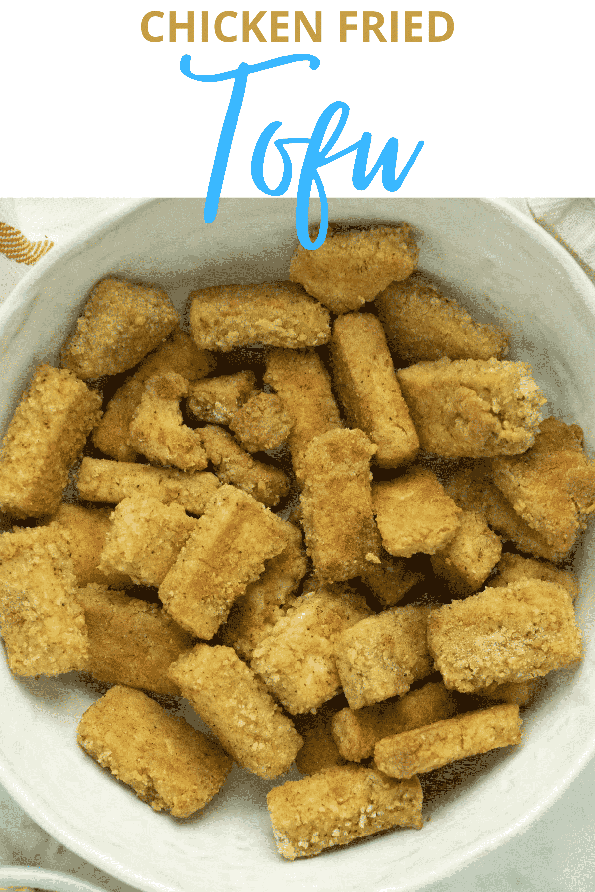 Vegan chicken fried tofu in the oven