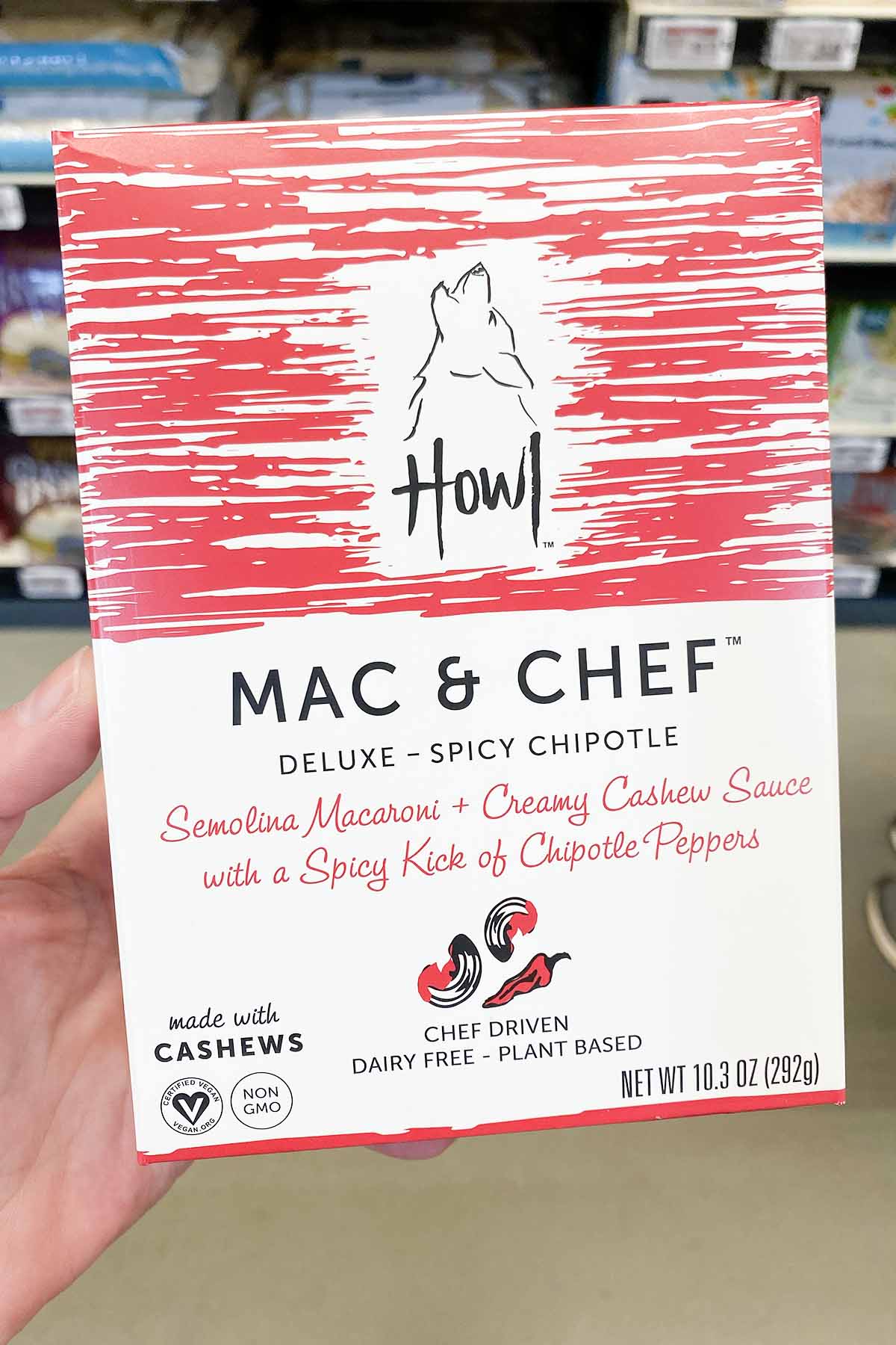 box of Mac & Chef Spicy Chipotle vegan mac