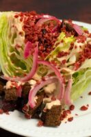 wedge salad with vegan Russian dressing
