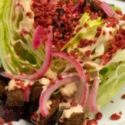 wedge salad with vegan Russian dressing