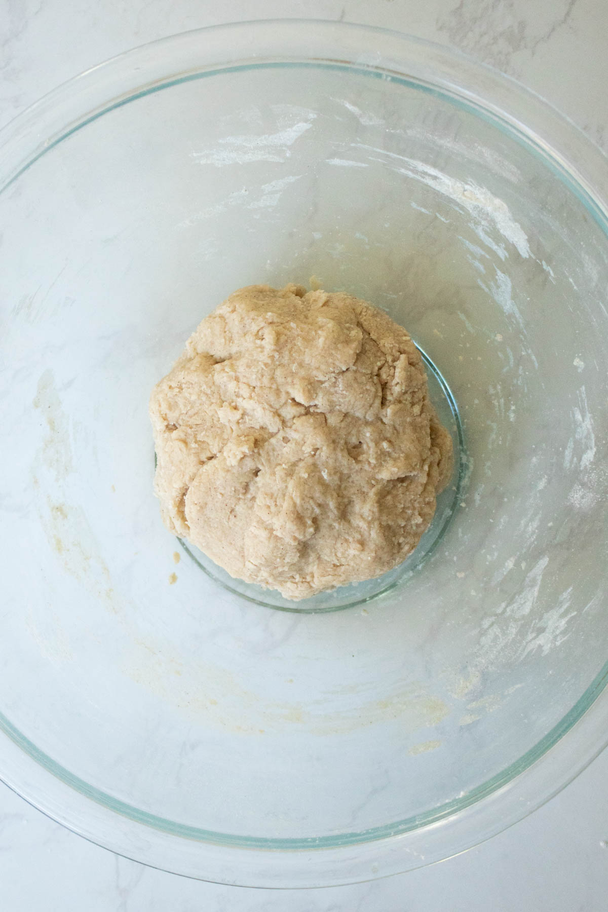 dough for the air fryer donut holes after mixing in the wet ingredients