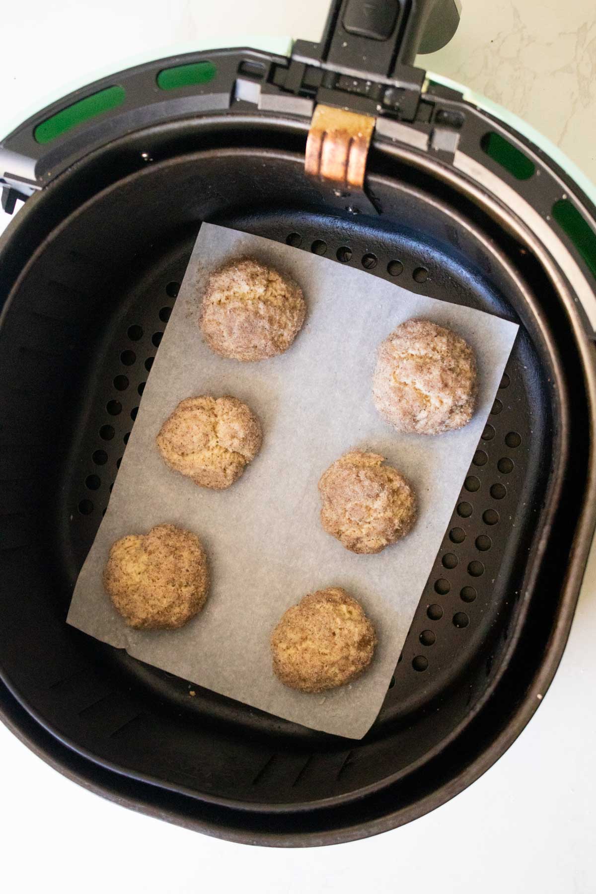 donut holes in the air fryer after cooking