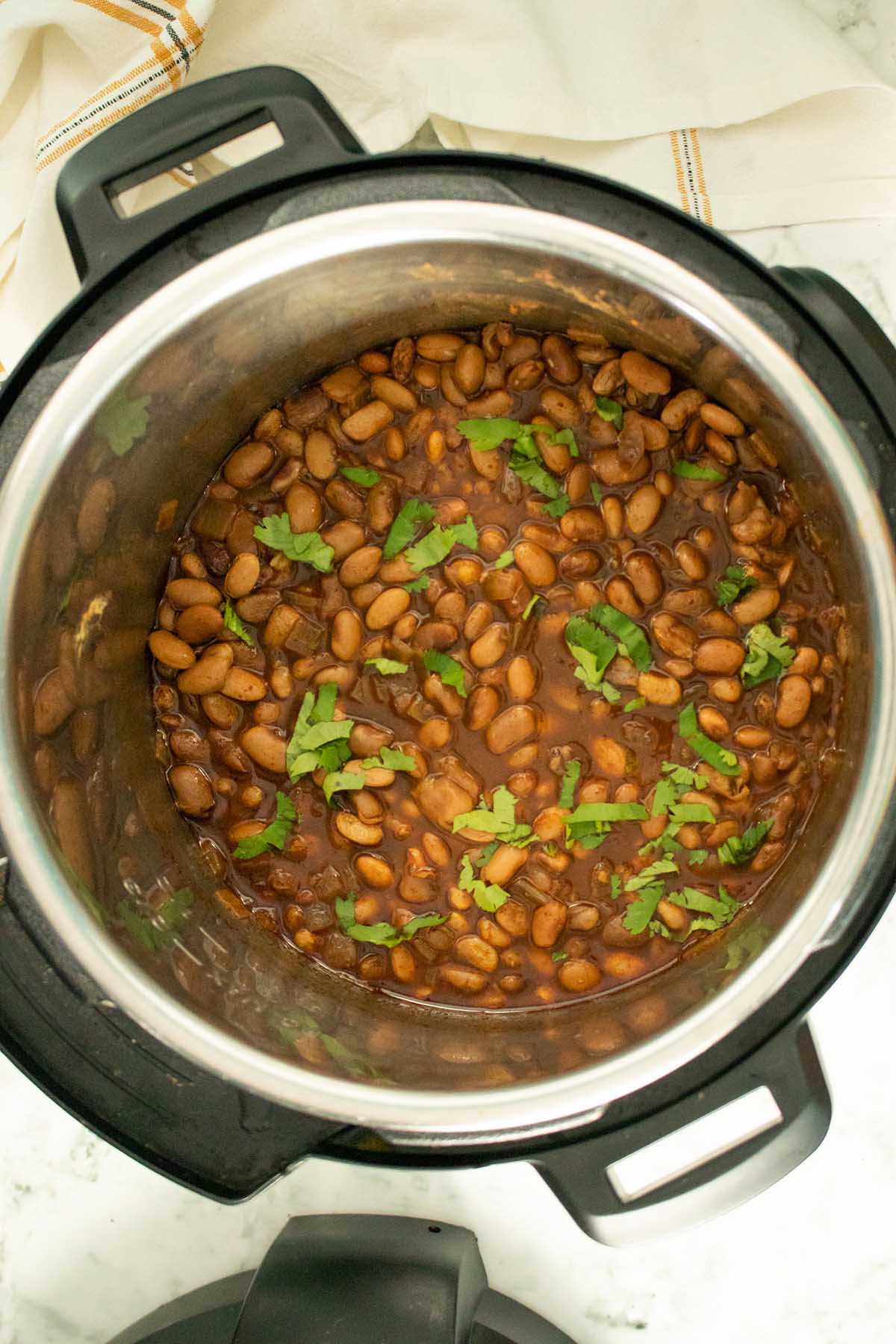 pinto beans in the Instant Pot after cooking