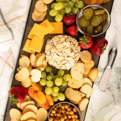 vegan New Year's Eve cheese board