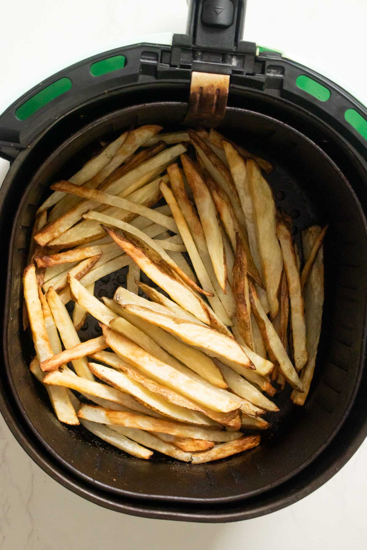 air fryer fries in the basket after cooking