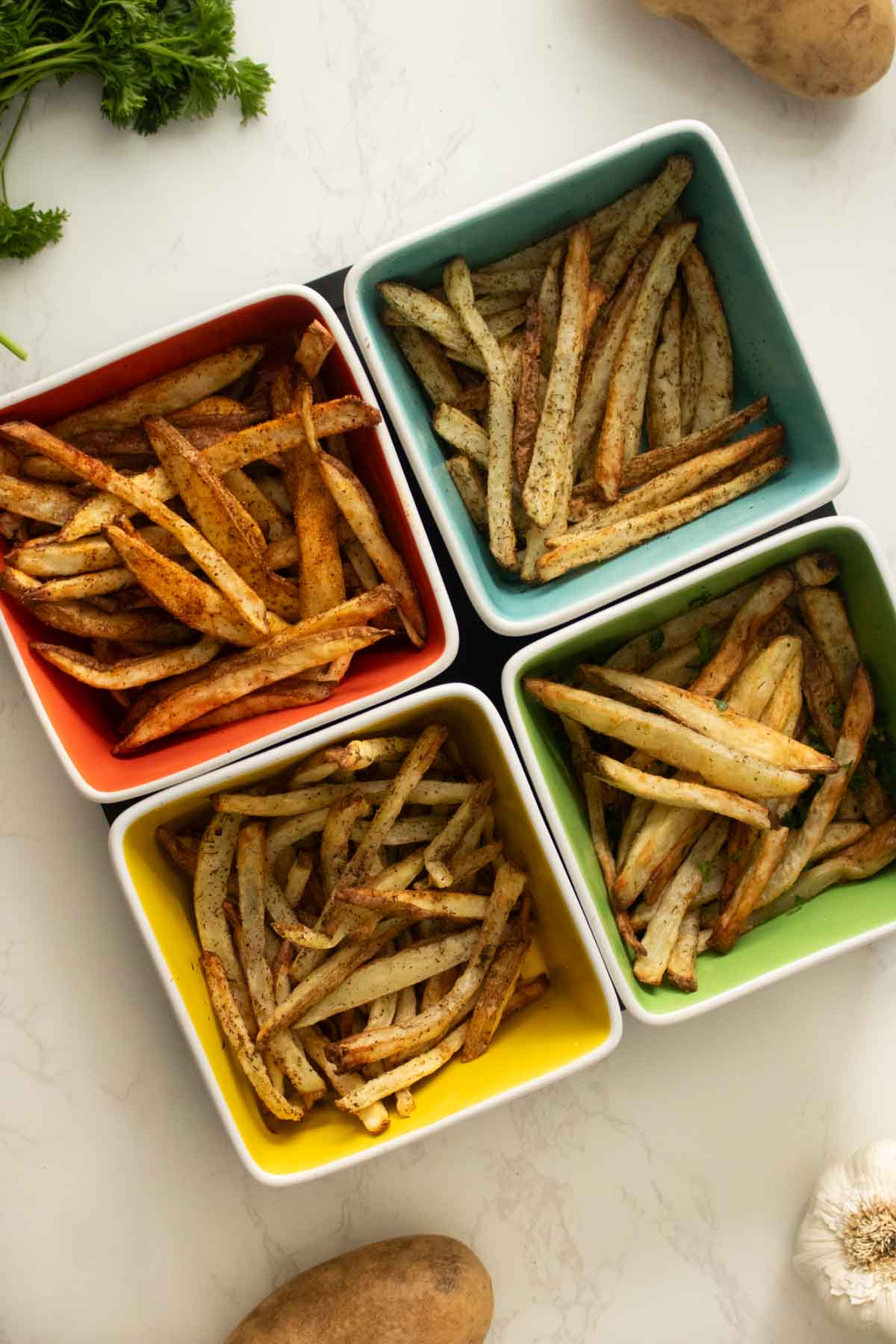 Air Fryer French fries in a serving platter