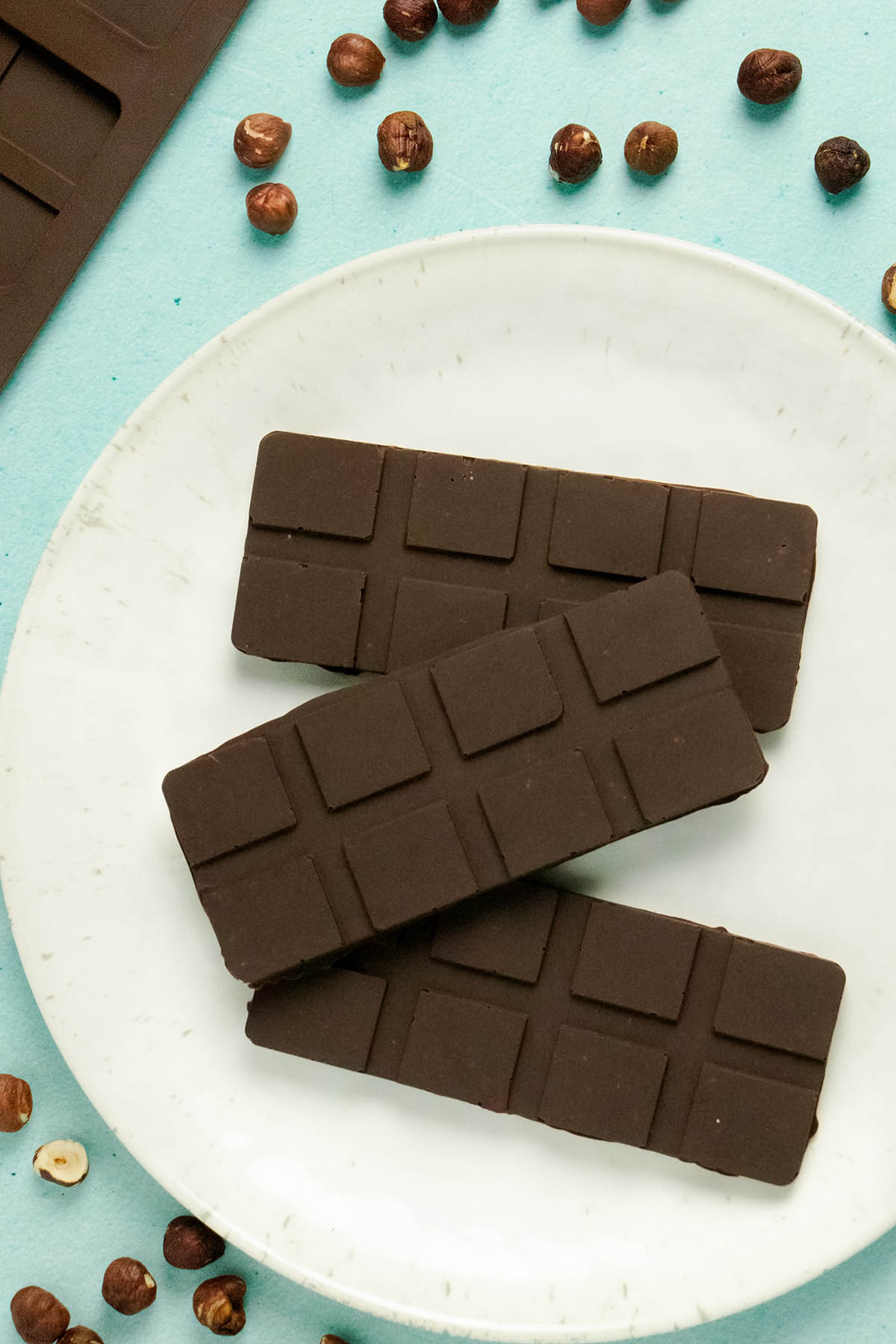 stack of vegan crunch bars on a plate