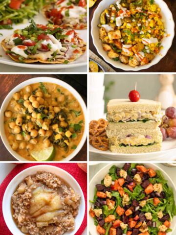 image collage of vegan food/Veganuary ideas