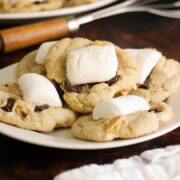 vegan s'mores cookies on a plate
