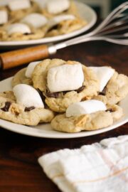 vegan s'mores cookies on a plate