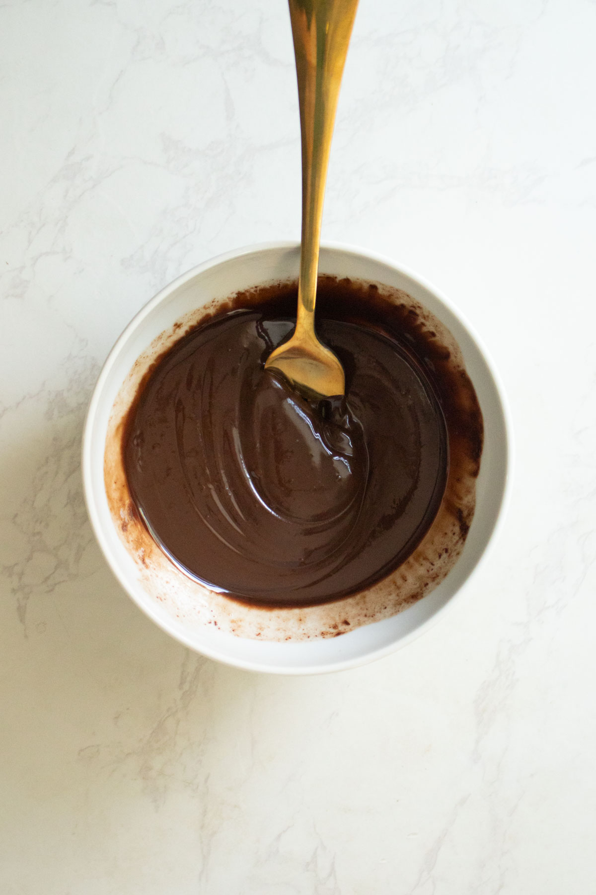 melted chocolate after stirring
