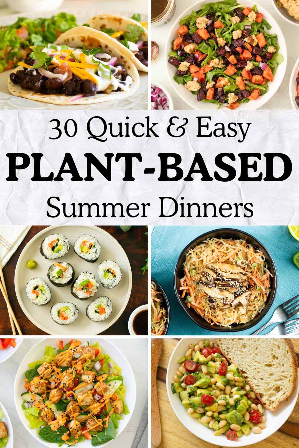 vegan summer dinners image