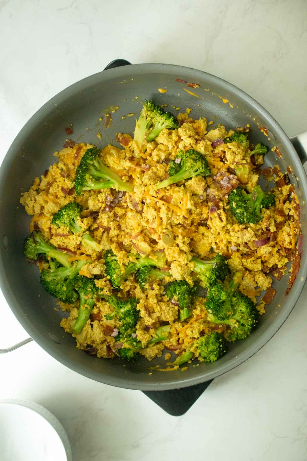 broccoli and tofu after cooking