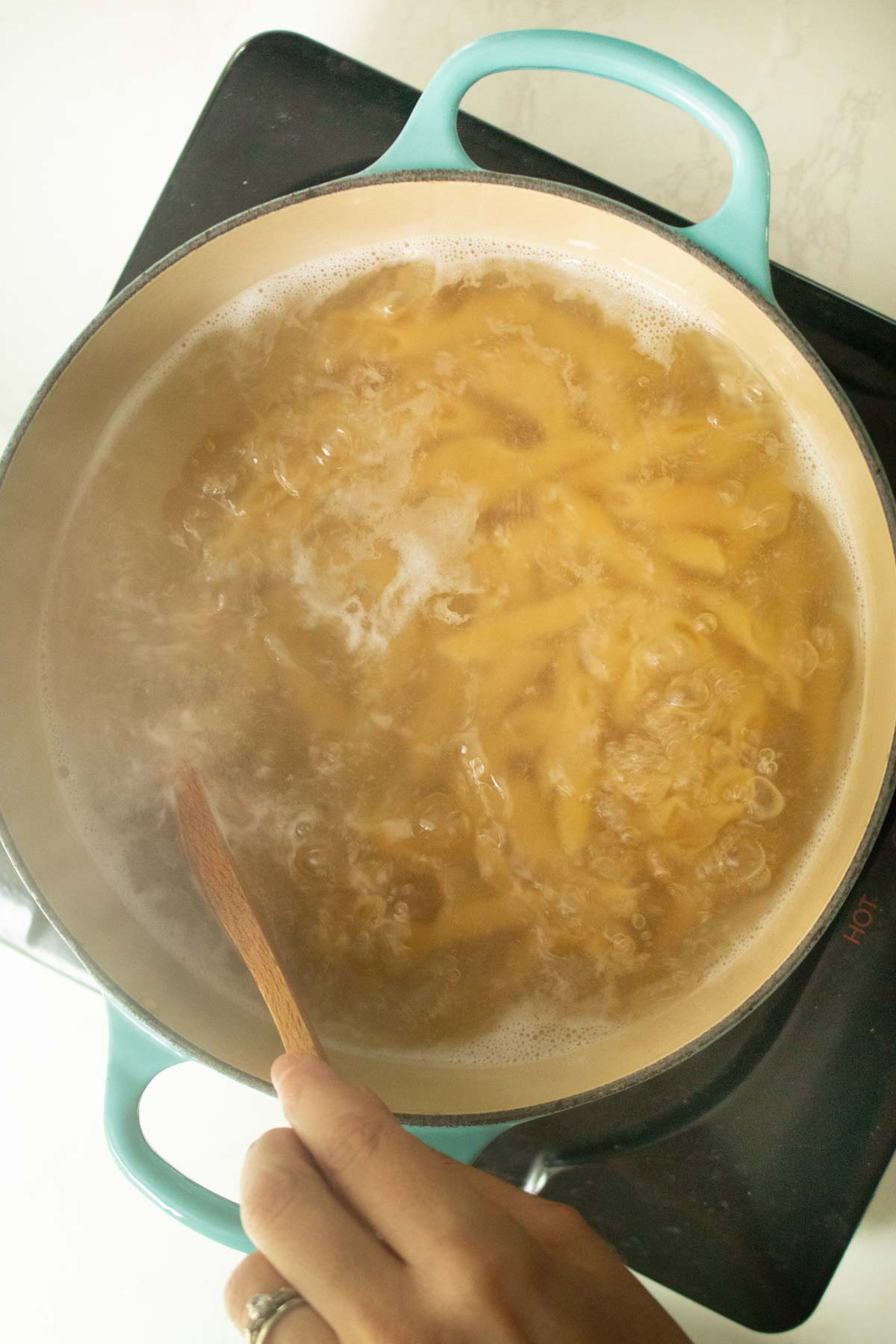 boiling the pasta