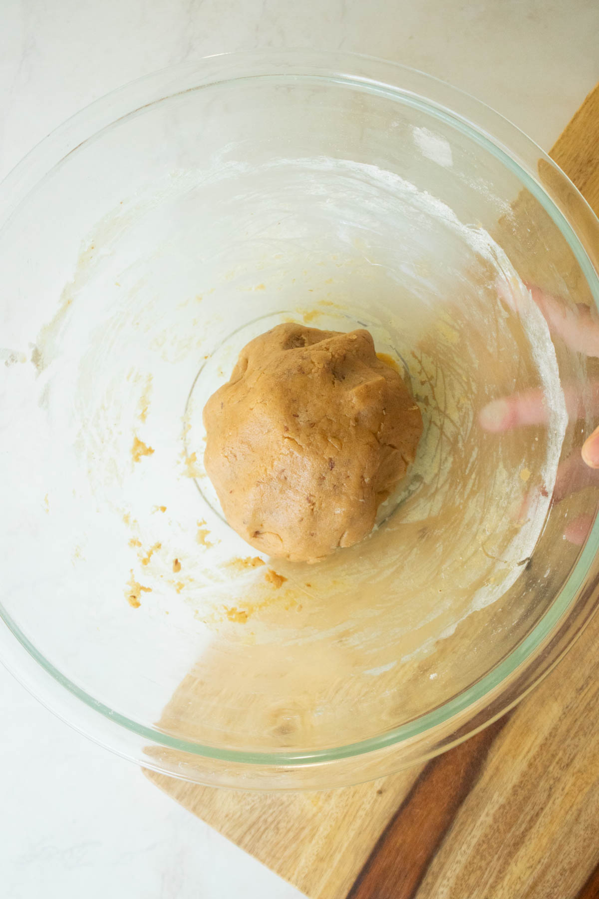vegan peanut butter chocolate cookie dough after mixing