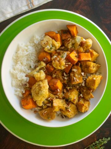 fall dinner in a bowl